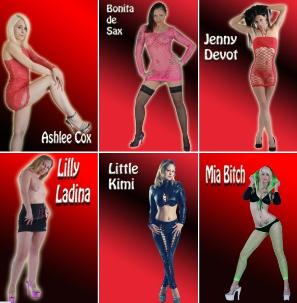 Ashlee Cox, Lilly Ladina, Bonita de Sax, Little Kimi, Jenny Devot, Nelly Benz & Mia Bitch Gangbang