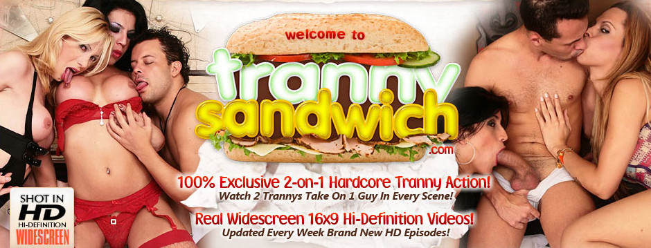 TrannySandwich.com - 18 clips / Транссексуальный Бутерброд - 18 клипов